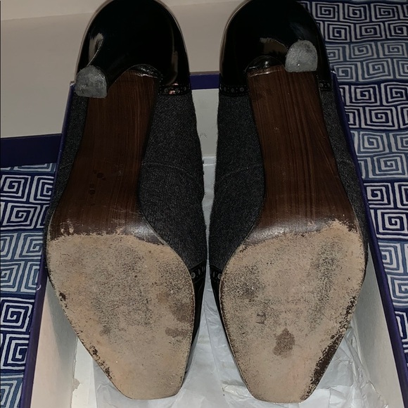 Stuart Weitzman flannel and patent platform - Picture 4 of 4